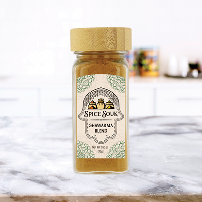 Authentic Chicken Shawarma Spice Blend | Middle Eastern Seasoning | All-Natural Spices | Grill, Air Fryer, Oven | Spice Souk 75g Glass